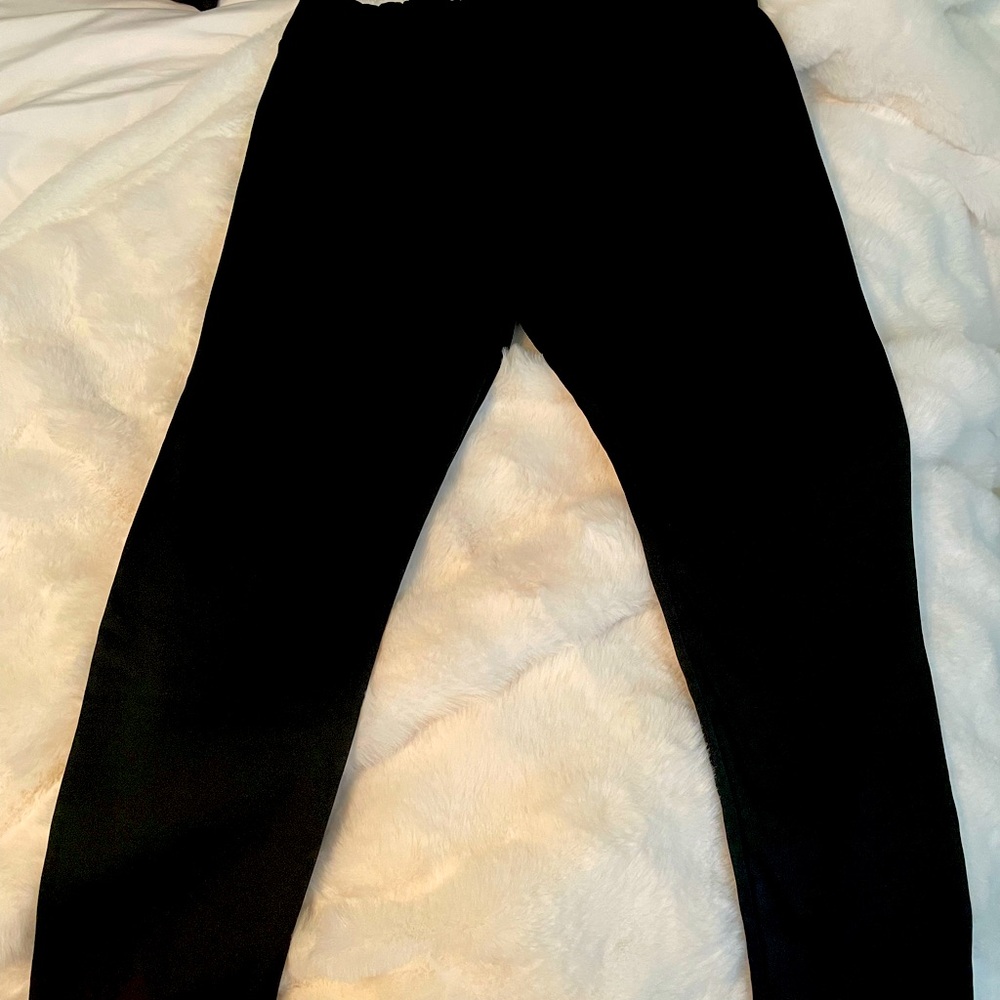 Fleece lined black leggings.